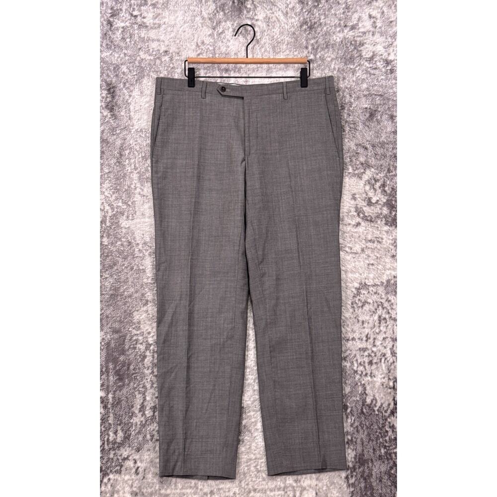 Zanella Dress Pants 36 x 30 Mens Parker Gray Wool Tapered Leg Trouser